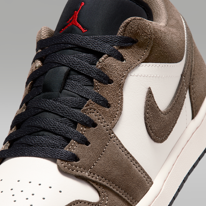 Air Jordan 1 Low Palomino Phantom Sail Black Men's - upper detail