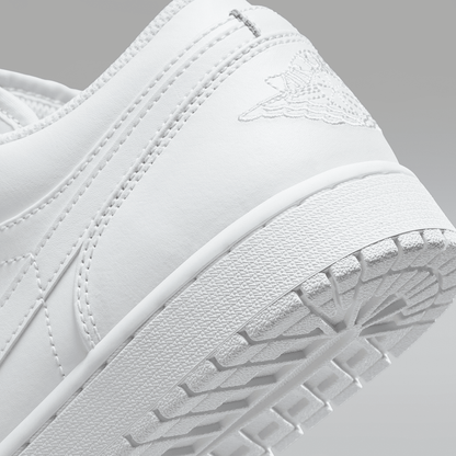 Air Jordan 1 Low White White White Men's - heel and outsole detail