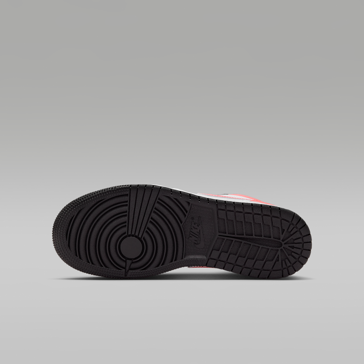 Air Jordan 1 Low Black White Pink Gaze Big Kids' - outsole view