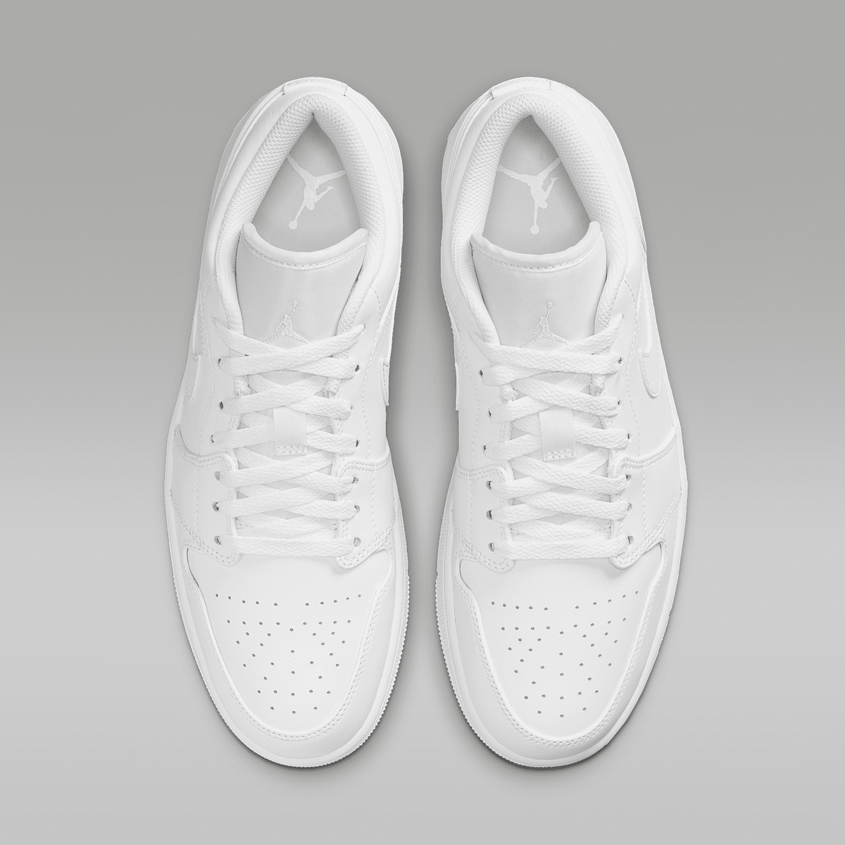 Air Jordan 1 Low White White White Men's - top view of the pair