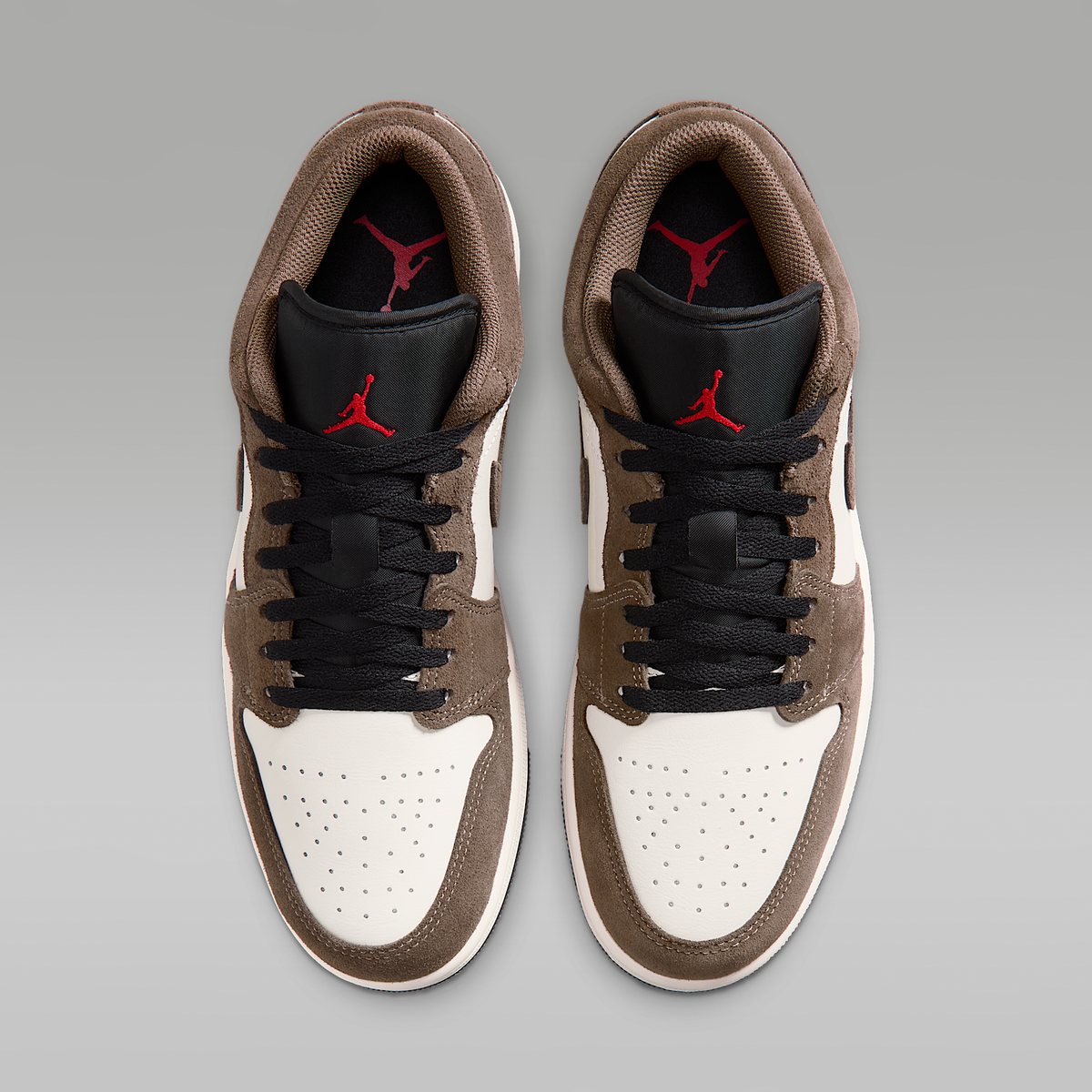 Air Jordan 1 Low Palomino Phantom Sail Black Men's - top view of the pair