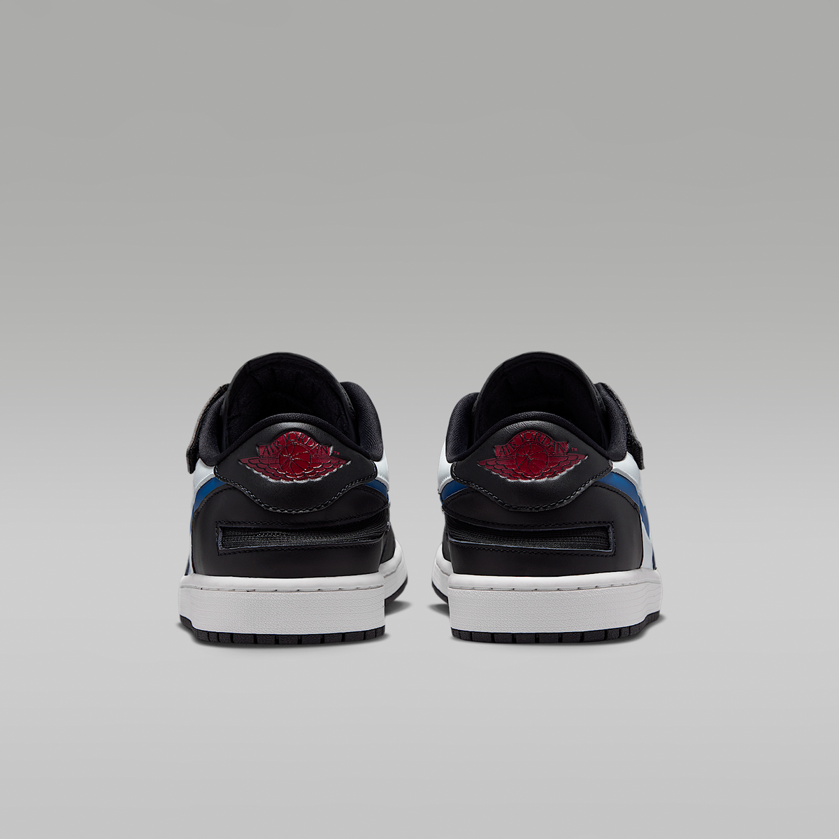 Air Jordan 1 Low EasyOn Black True Blue Summit White Varsity Red Men's - rear view of the pair