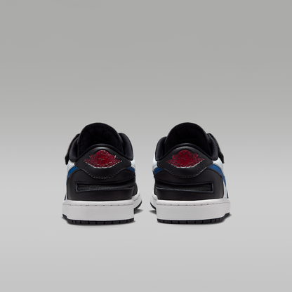 Air Jordan 1 Low EasyOn Black True Blue Summit White Varsity Red Men's - rear view of the pair