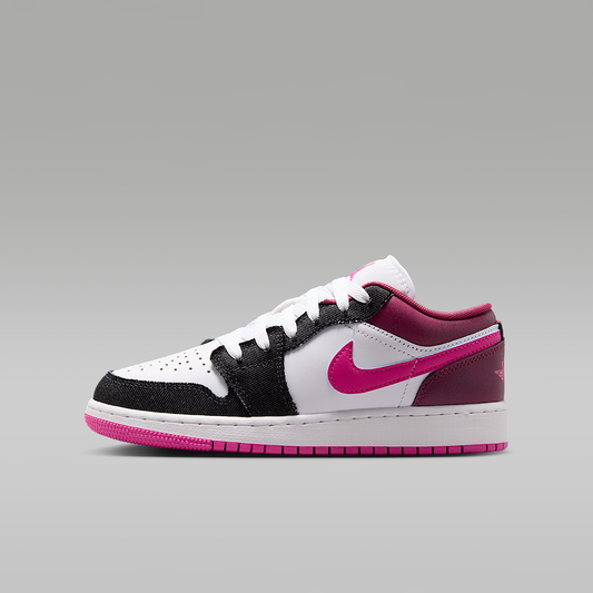 Air Jordan 1 Low SE Off Noir White Desert Pink Desert Pink Big Kids' - side view