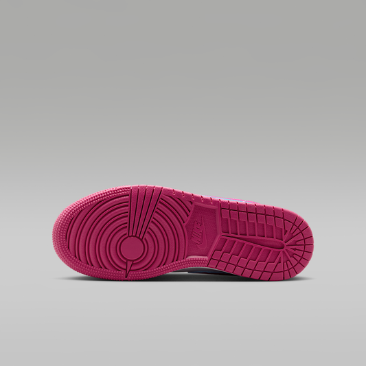 Air Jordan 1 Low SE Off Noir White Desert Pink Desert Pink Big Kids' - outsole view