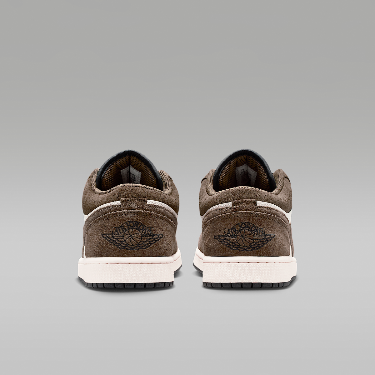 Air Jordan 1 Low Palomino Phantom Sail Black Men's - rear view of the pair