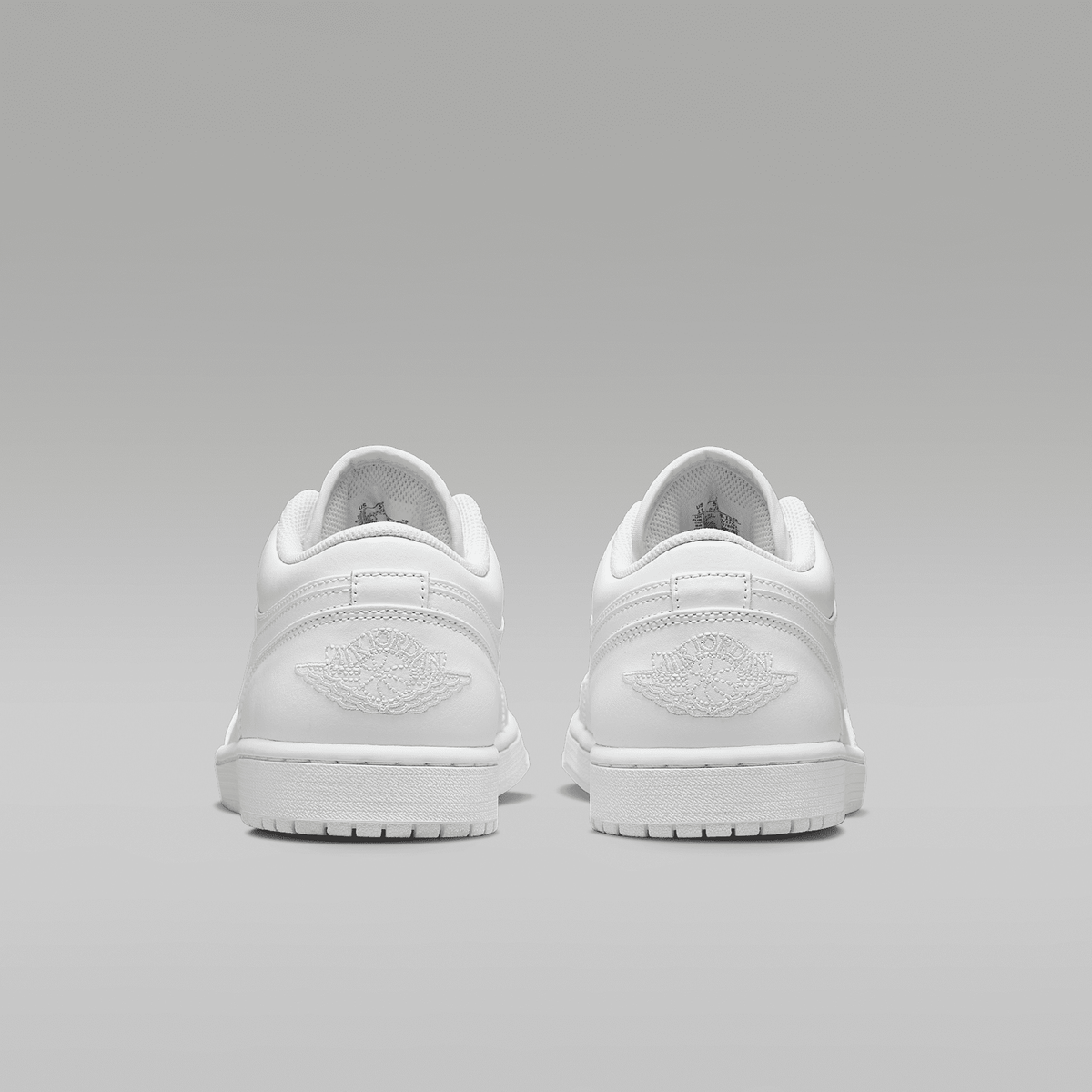 Air Jordan 1 Low White White White Men's - rear view of the pair