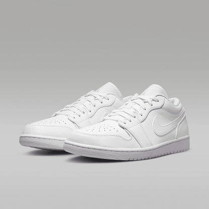 Air Jordan 1 Low White White White Men's - angled view of the pair