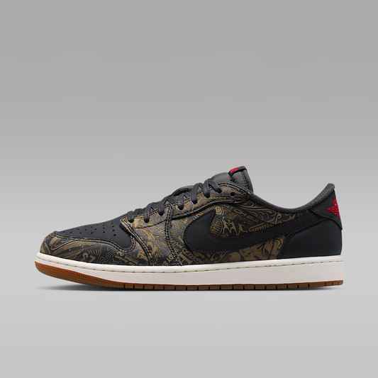 Air Jordan 1 Low OG "Laser" Black Summit White Summit White Varsity Red Men's - side view