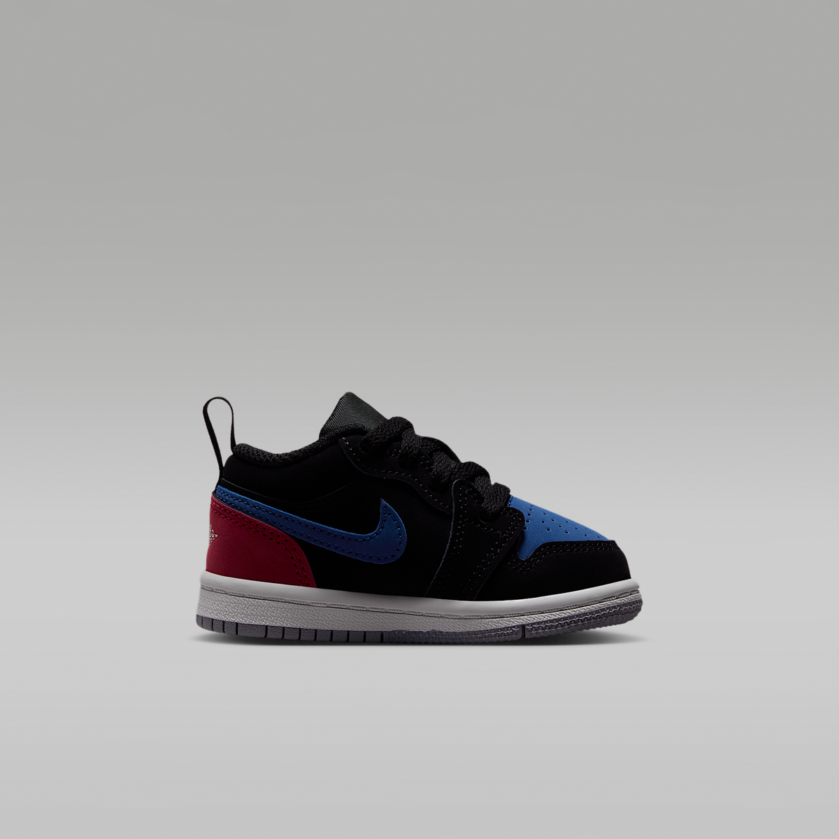 Jordan 1 Low Black True Blue Varsity Red Summit White Baby/Toddler - opposite side view