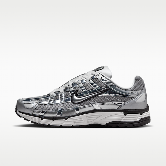 Nike P-6000 Metallic Silver Sail Black Unisex - side view
