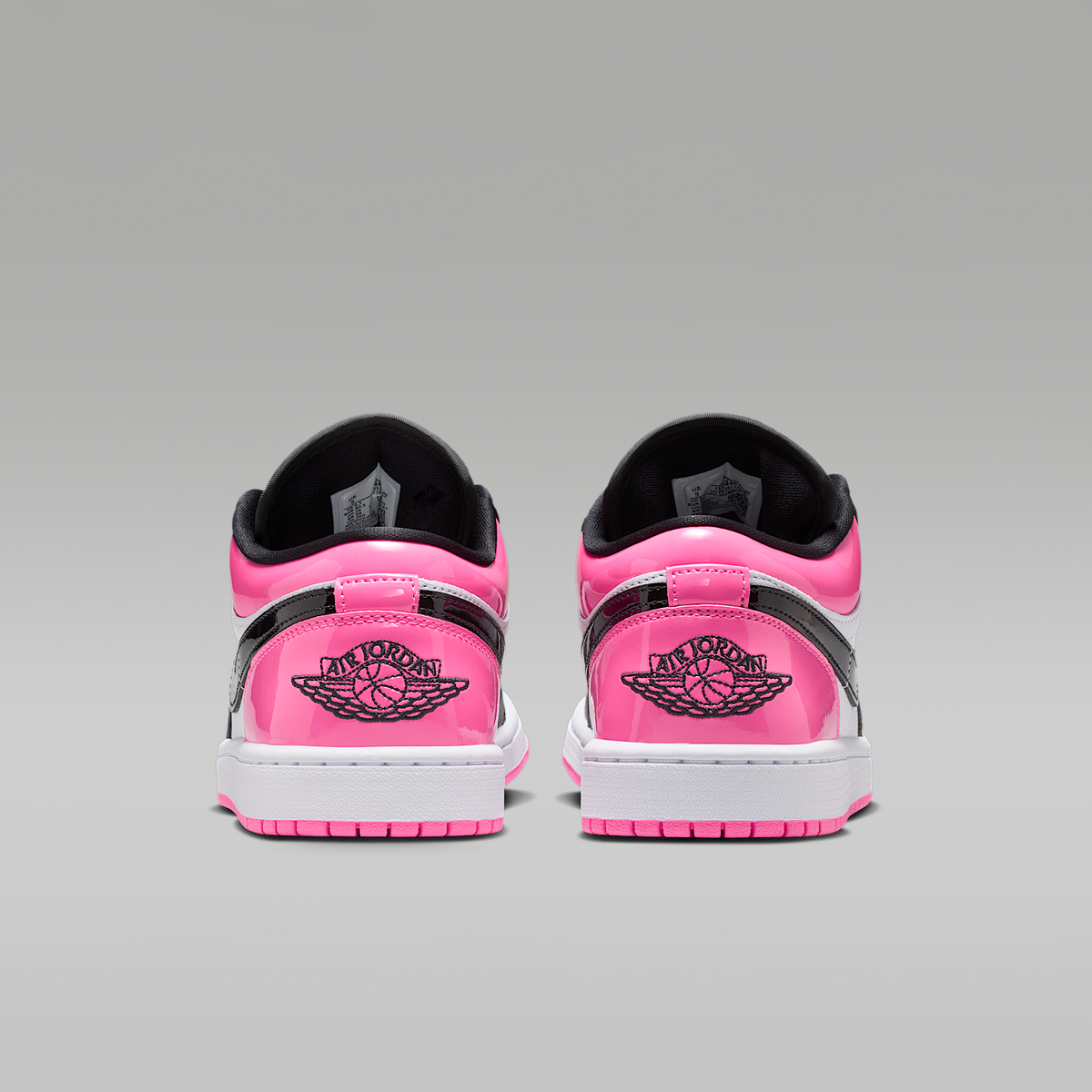 Air Jordan 1 Low SE Pinksicle White Black Women's - rear view of the pair
