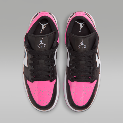 Air Jordan 1 Low SE Pinksicle White Black Women's - top view of the pair