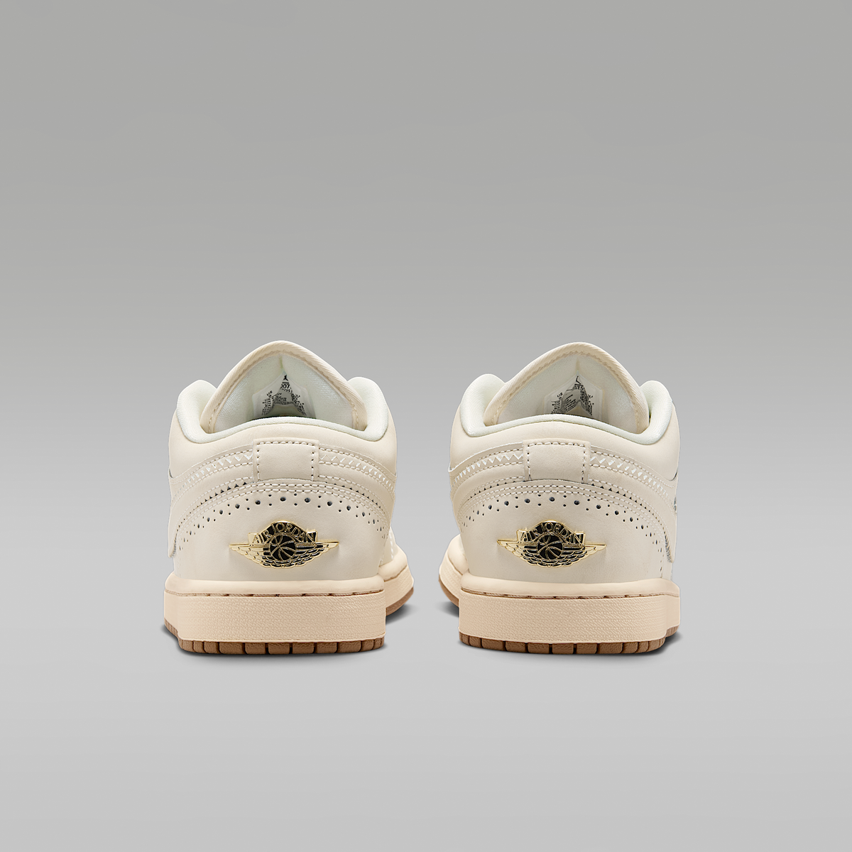 Air Jordan 1 Low SE Chalk Metallic Gold Pearl White Chalk Women's - rear view of the pair