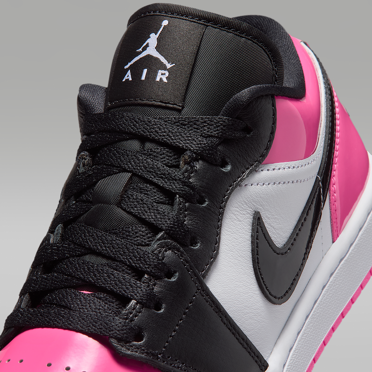 Air Jordan 1 Low SE Pinksicle White Black Women's - upper detail