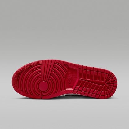Air Jordan 1 Low White Black Sail Gym Red Women's - outsole view