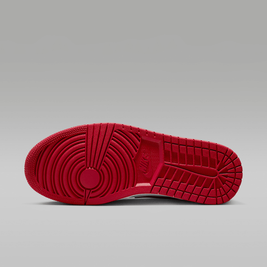 Air Jordan 1 Low White Black Sail Gym Red Women's - outsole view