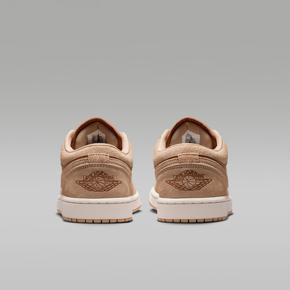Air Jordan 1 Low Legend Medium Brown Chalk Light British Tan Women's - rear view of the pair