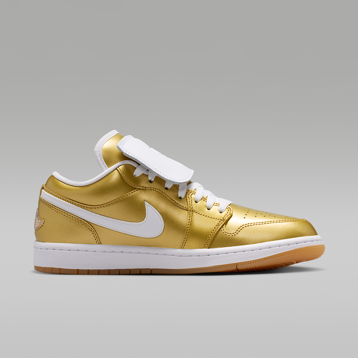 Air Jordan 1 Low Gold White Gum Yellow Gold Women's - opposite side view