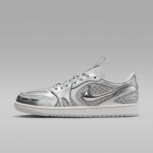 Air Jordan 1 Low Method of Make Neutral Grey White Pewter Grey Metallic Silver Women's - side view